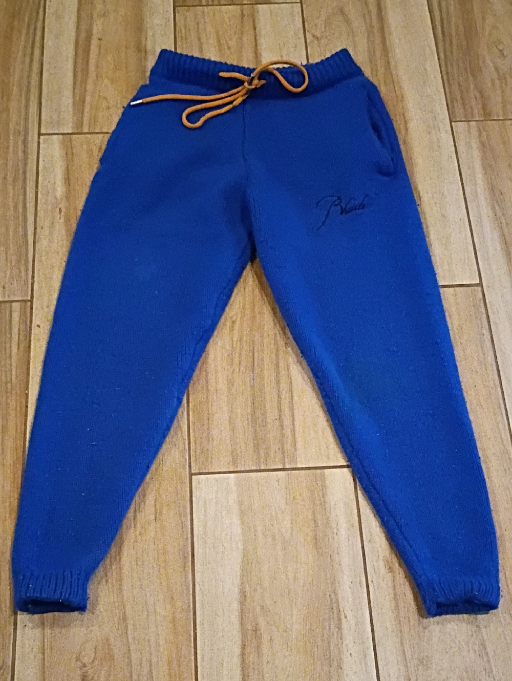 Rhude Authentic Royal Blue Sweatpants Pants Wool Cashmere 2021 L